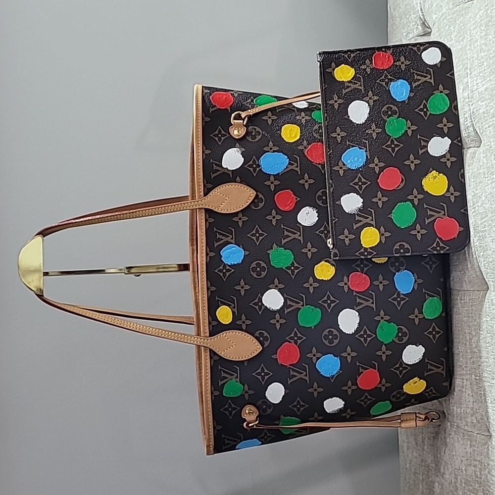 Louis Vuitton x Yayoi Kusama Neverfull MM Tote Bag Monogram Multi Polka Dots